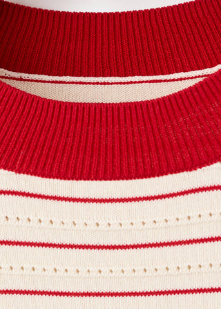 Sudadera Manga Corta con Estampado Rayas