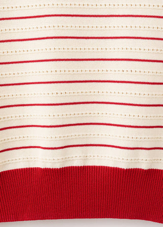 Sudadera Manga Corta con Estampado Rayas