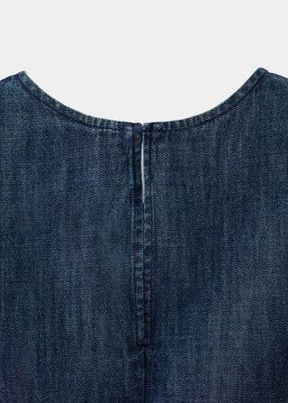 Blusa Denim con Detalle Costura