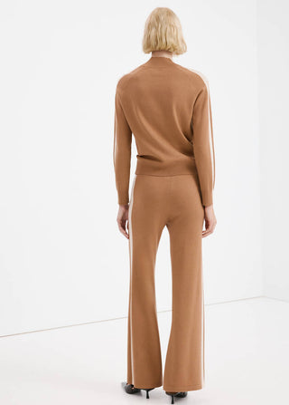 Pantalón de Punto con Rayas en Contraste