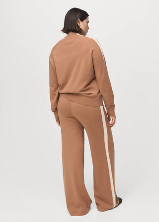 Pantalón de Punto con Rayas en Contraste