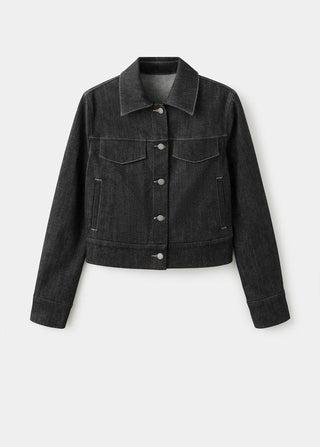 Chaqueta Denim Ajustada con Botones