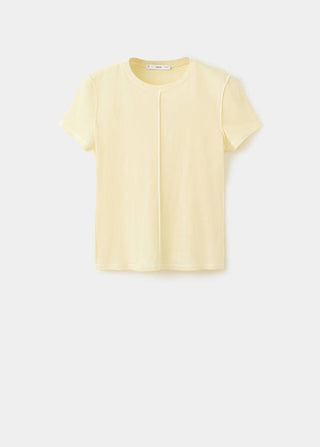 Camiseta Manga Corta con Costuras