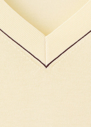 Sudadera Cuello V con Ribete Contraste