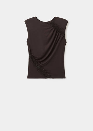 Blusa Ajustada con Detalle Fruncido