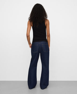 Camiseta de Canalé con Logo Bordado