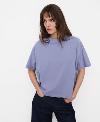 Camiseta Cuello Redondo con Logo Bordado