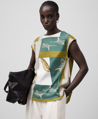 Camiseta sin Mangas con Estampado