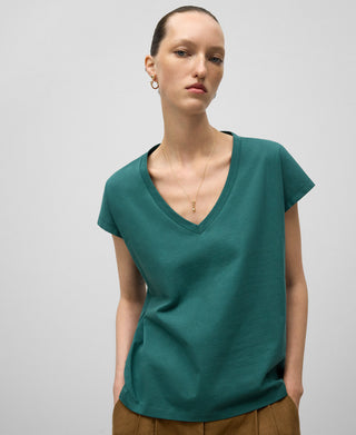 Camiseta Manga Corta con Cuello V