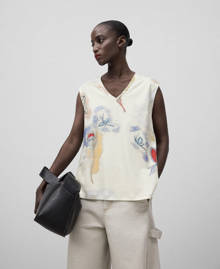 Camiseta sin Mangas con Estampado