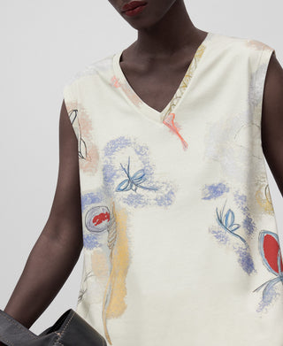 Camiseta sin Mangas con Estampado