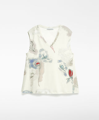 Camiseta sin Mangas con Estampado