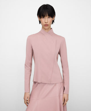 Chaqueta Biker Cuello Alto de Antelina