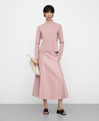 Chaqueta Biker Cuello Alto de Antelina