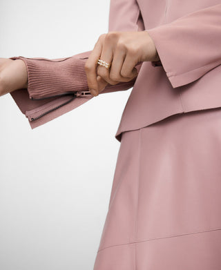 Chaqueta Biker Cuello Alto de Antelina