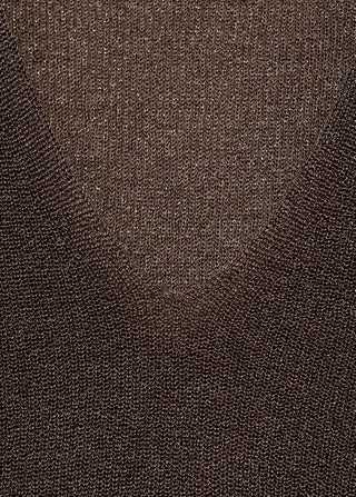 Sudadera Cuello V con Tejido Lúrex