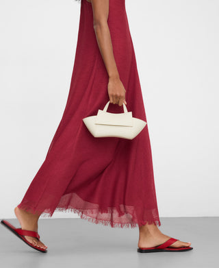 Asymmetrical Neckline Maxi Dress