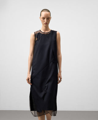 Vestido Semitransparente Efecto Arrugado