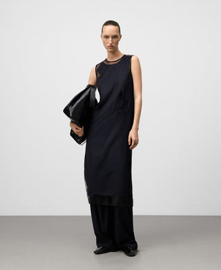 Vestido Semitransparente Efecto Arrugado