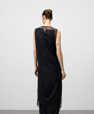 Vestido Semitransparente Efecto Arrugado