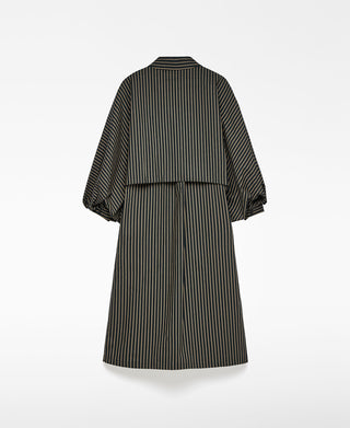 Vestido Camisero con Estampado de Rayas