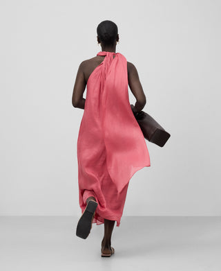 Vestido Midi con Efecto Bufanda