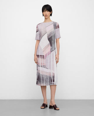 Vestido Midi de Crinkle con Estampado