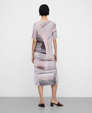 Vestido Midi de Crinkle con Estampado