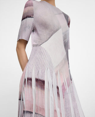 Vestido Midi de Crinkle con Estampado