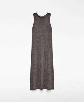 Vestido Largo de Punto Metalizado