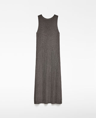 Vestido Largo de Punto Metalizado