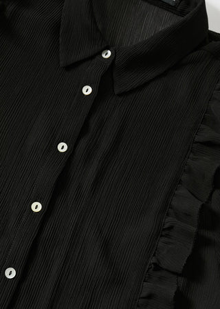 Blusa Semitransparente con Volantes