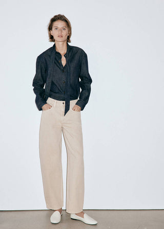 Jeans Corte Balloon Talle Medio