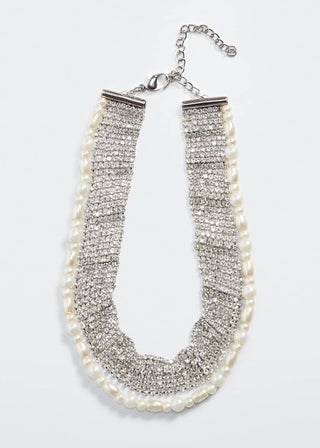 Collar Estilo Choker con Perlas