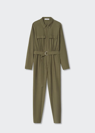 Enterizo Manga Corta con Bolsillos