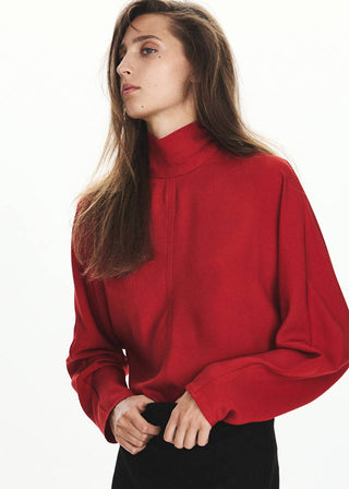 Camisa Manga Larga Cuello Alto