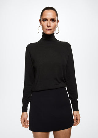 Sudadera Cuello Alto con Punto Trenzado