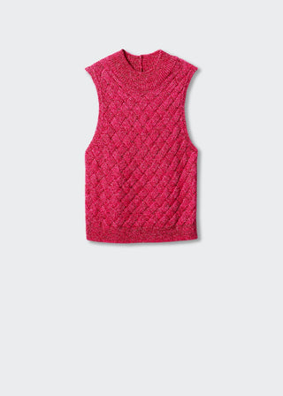 Camiseta Cuello Halter con Textura