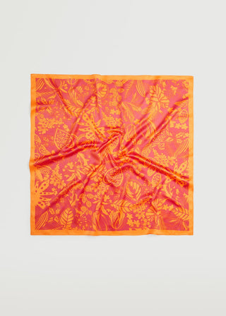 Pañuelo con Estampado de Hojas