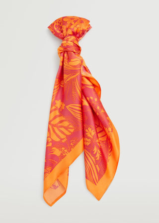 Pañuelo con Estampado de Hojas