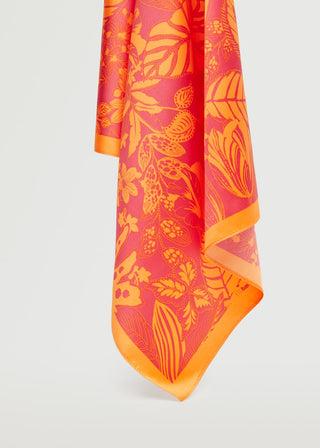 Pañuelo con Estampado de Hojas