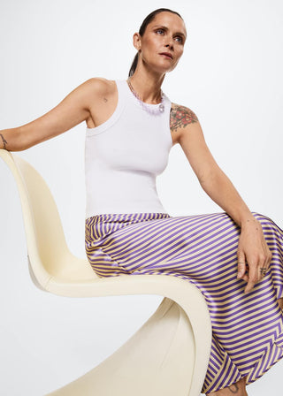 Enagua Midi Talle Medio con Estampado