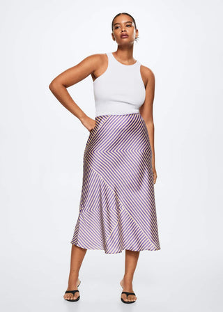 Enagua Midi Talle Medio con Estampado