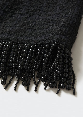 Enagua Tweed con Diseño de Abalorios