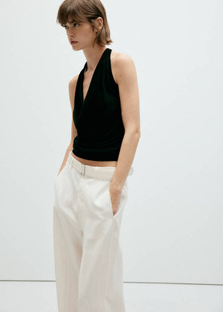 Pantalón Recto con Cinturón