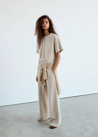 Pantalón Recto con Cintura Elástica