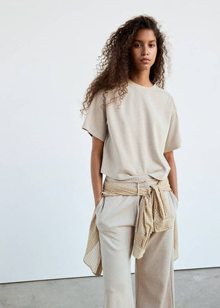 Pantalón Recto con Cintura Elástica