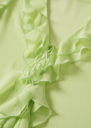 Blusa Semitransparente con Detalle de Volantes