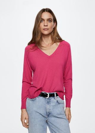 Sudadera Cuello Pico con Canalé