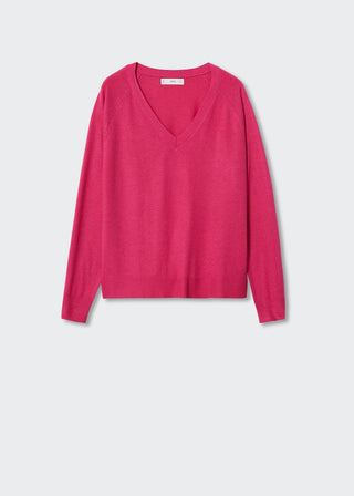 Sudadera Cuello Pico con Canalé